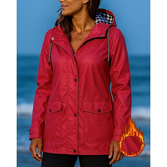  Новогодняя тематика Жен. Ветровка Куртка для активного отдыха Куртка для туризма и прогулок На открытом воздухе Водонепроницаемость С защитой от ветра Быстровысыхающий Легкость