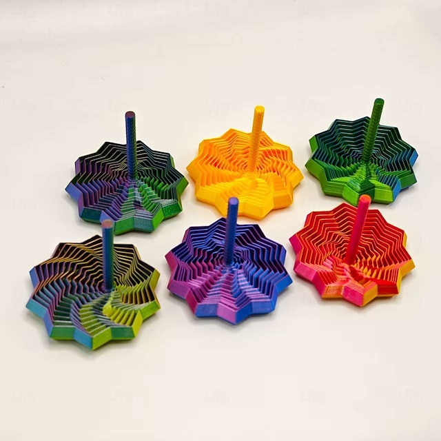 Heagonal Fidget Expand Sensory Fidget Star Hexagonal Decompression Toy with Handle 3D ...