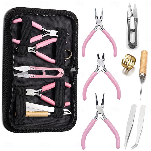 The Beadsmith 6-Piece Zebra Tool Kit, Jewelry Making Set With Pliers