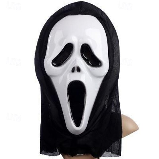 Halloween Ghost Face Mask for Kids, Scary Latex Full Head Mask for Cosplay, Grim Reaper Costume, Haunted House, and Masquerade Party Decor4