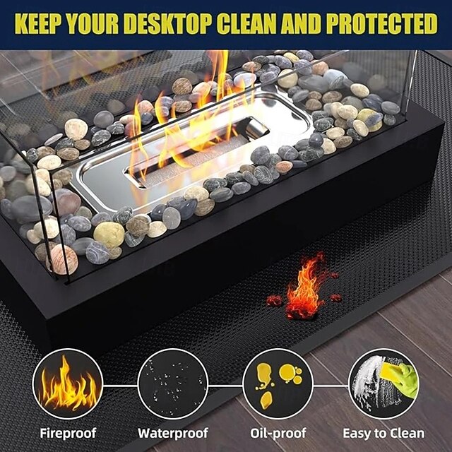 Tabletop Fire Pit - Safer Stainless Steel Small Table Fireplace with ...