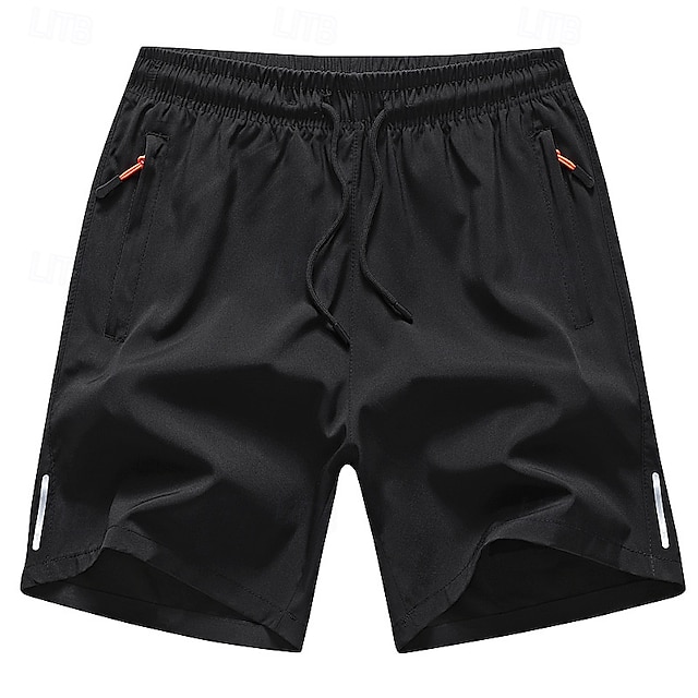  Hombre Pantalones deportivos Pantalones cortos al aire libre Shorts para senderismo Cintura elástica Bolsillo con cremallera Plano Secado rápido Estiramiento alto Longitud de la rodilla Exterior