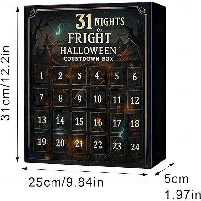 31 Nights Of Fright Halloween Countdown Box Advent Calendar With 31 nights of fright halloween countdown box advent calendar with