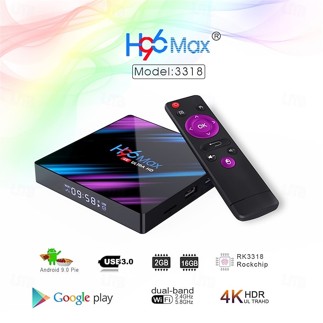  Android 10.0 TV box H96max Bluetooth 4.0 4K 4K podpora H.265 Cortex-A53 2GB 4GB 64GB 32GB 16GB