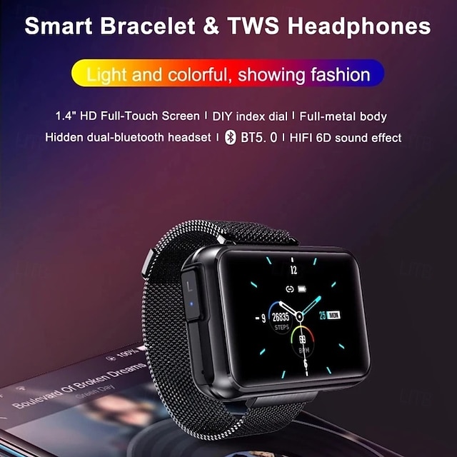  T91 Reloj inteligente 1.4 pulgada Smartwatch Reloj elegante Bluetooth Monitoreo de temperatura Podómetro Recordatorio de Llamadas Compatible con Android iOS Mujer Hombre Larga espera Impermeable