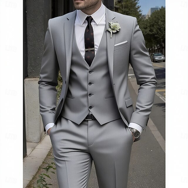 Men's Tuxedos Party Suits Beach Wedding Casual Black Burgundy Spring ...