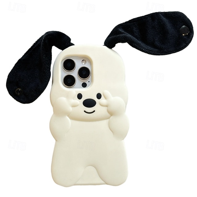  Phone Case For iPhone 16 15 14 Pro Max Plus 13 Pro Max Back Cover Shockproof Rabbit Silicone