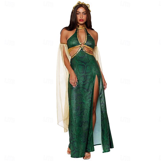 Ancient Greek Roman Fancy Costume Toga Dress Medusa Goddess Fancy Dress Women's Fantasy Halloween Carnival Performance Adults Dress4