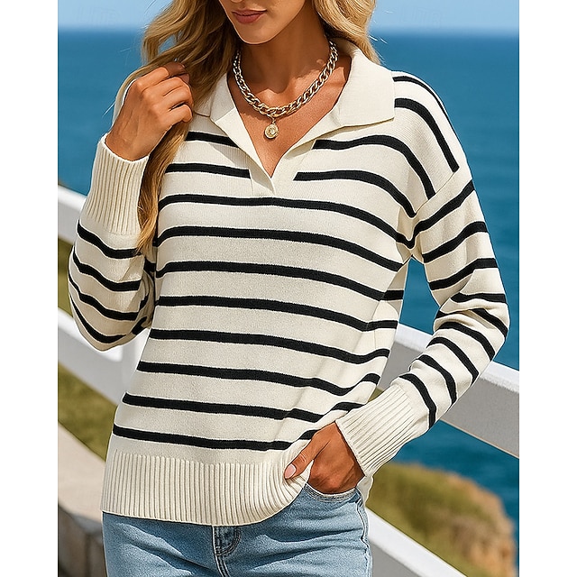  Dam Tröja med pullover Casual Toppar Opressade byxor Långärmad Överdelar Fritids- Höst V-hals Solid färg Utomhus Resor Semester Sportkläder Sportkläder Svart Röd Blå