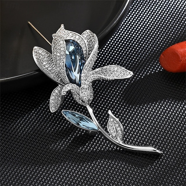  Spille Classico Retrò Fiore Elegante Moda Personalizzato Semplice Lusso Spilla Gioielli Argento Per Matrimonio Feste Regalo Fidanzamento Balli di fine anno Festival