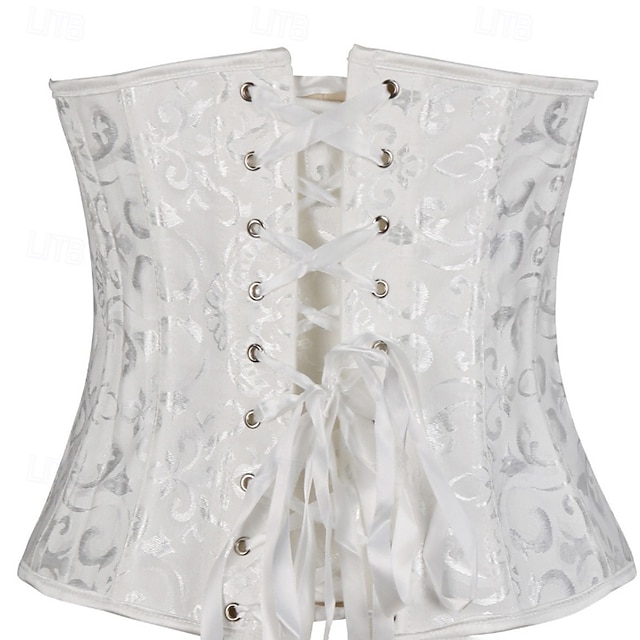  Women's Corset Shapewear Waist Cincher Shapewear Sexy Corset Sexy Sweet Pure Color Backless Vacation Street Date Sleeveless Corset Black White Spring Fall Tailored Fit