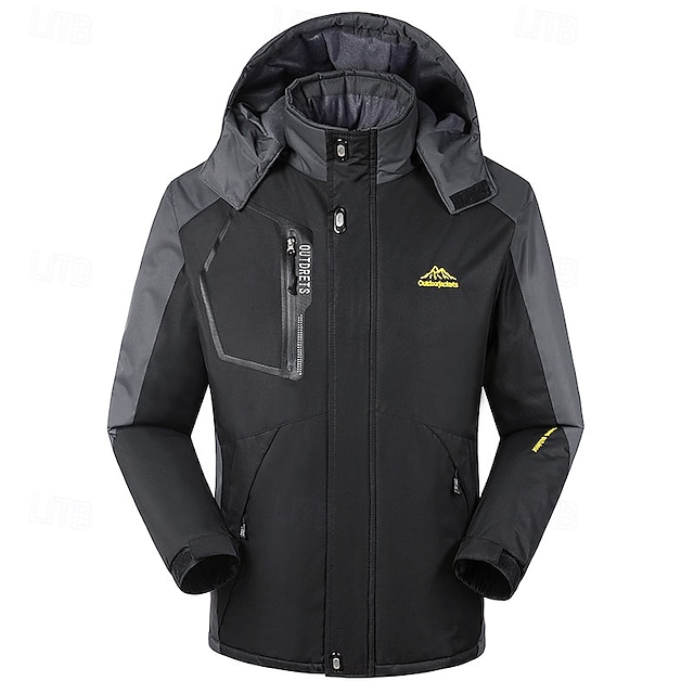  Per uomo Giacca softshell Giacca da escursionismo Giacca in Pile Giacca termica Inverno All'aperto Patchwork Calore Termico Impermeabile Antivento Top Nero Verde militare Rosso Blu Blu scuro