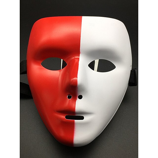 Máscara De Media Cara Unisex En Rojo Y Negro – Ligera Y Decorativa, Ideal Para Fiestas De Disfraces, Halloween Y Eventos De Cosplay