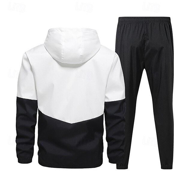 Survêtement Homme Hiver KPPONG – 2 Pièces, Zippé, Capuche, Coupe Slim, Jogging, Lots De Tailles