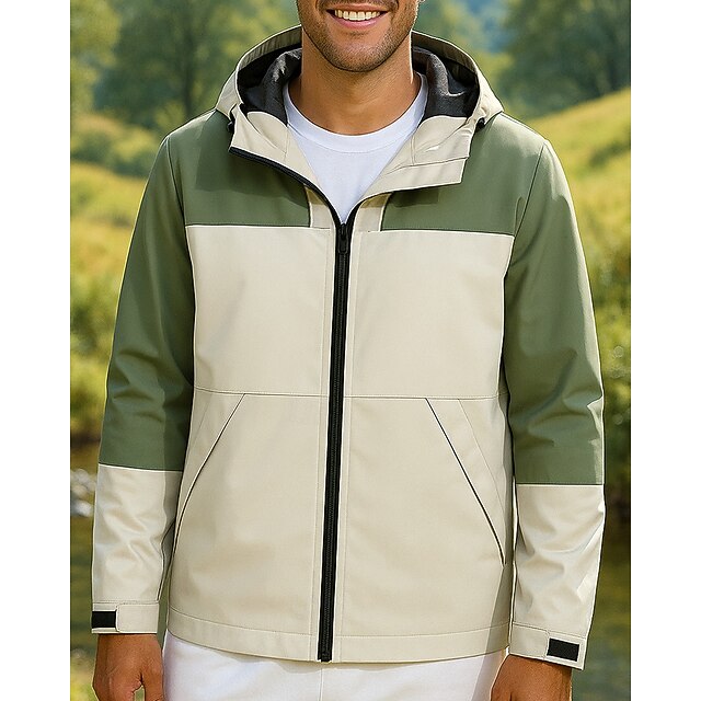  Hombre Cortavientos Chaqueta Chaqueta Softshell Chaqueta para senderismo Al aire libre Impermeable Resistente al Viento Trajes de senderismo Ropa de senderismo Primavera Otoño Camiseta Pesca Camping