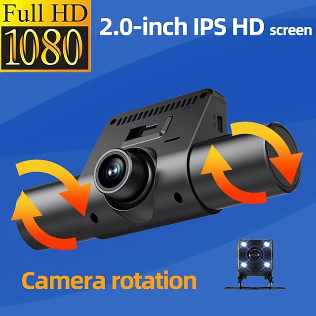  1080p Full HD / Boot automatic recording Car DVR  Wide Angle 2 inch Dash Cam with Loop recording / Fast recording / Video  photo 4 infrared LEDs Car Recorder