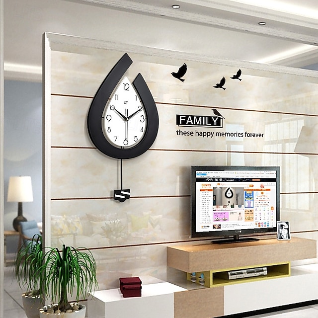  Relógio de parede grande com gota d'água, relógio de parede moderno para sala de estar, adequado para decoração de casa, quarto, cozinha e escritório