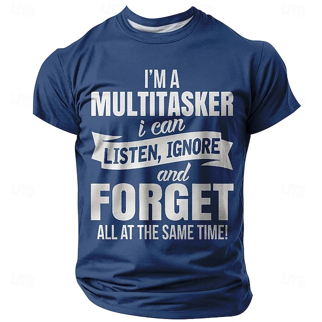  Herre Morsom Slang T skjorte Kortermet T skjorte 3D-utskrift Crew-hals Skjorte Mote Daglig Gate Daglig Svart Rød Blå Sommer Vår Klær S M L XL XXL XXXL