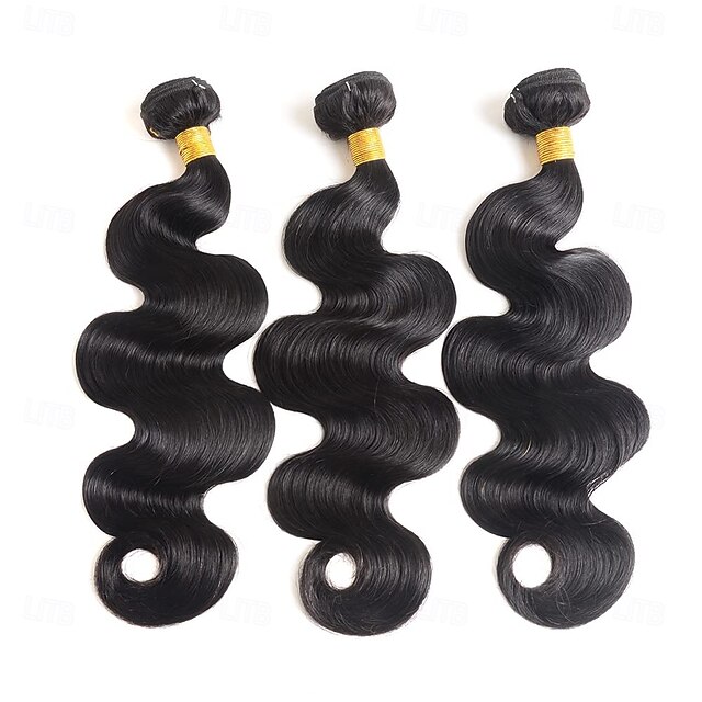  12a pacotes de cabelo humano 8-28 polegadas onda corporal 100% cabelo virgem brasileiro não processado 4 pacotes extensões de cabelo humano trama rápida preto natural