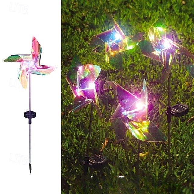 1 PACK Solar Wind Spinner, Solar Windmill lights, Windmill Garden ...