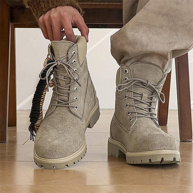 Men's Casual Outdoor Boots Fall Breathable Trendy Versatile Leisure Knob Board Shoes Anti-slip Riding Fashion Sneakers