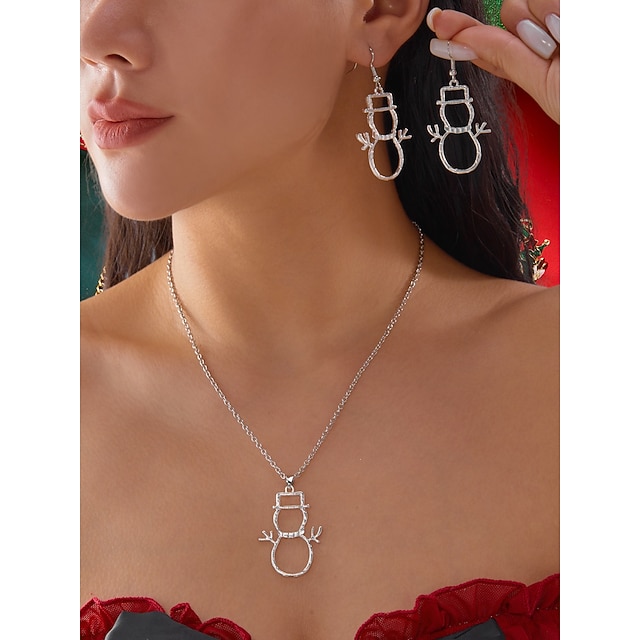  Damset med rosa julgranssmycken, emaljhalsband och örhängen i guldton, festligt accessoar för vinterfester, presenter &kläder