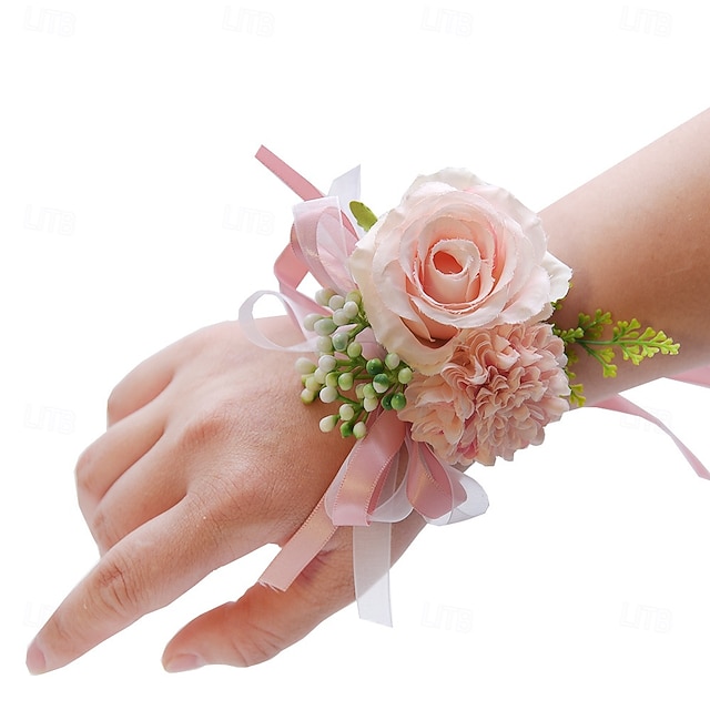  Bröllop handled blommor Handleds Corsage Bröllop / Fest Tyg Blomstil