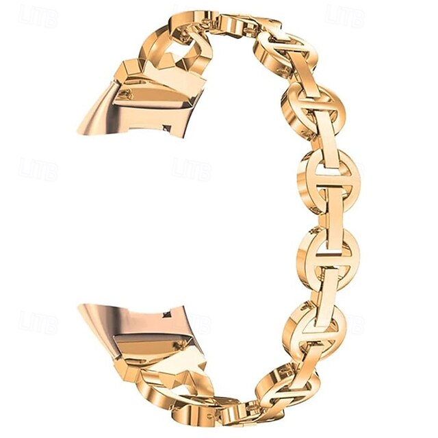  سوار ساعة ذكية متوافق مع فيتبيت تشارج 6 / فيتبيت تشارج 5 حزام ساعة ذكية من الفولاذ المقاوم للصدأ مرصع بأحجار الراين والكريستال اللامع سوار مجوهرات ألماس بديل لفيتبيت تشارج 6