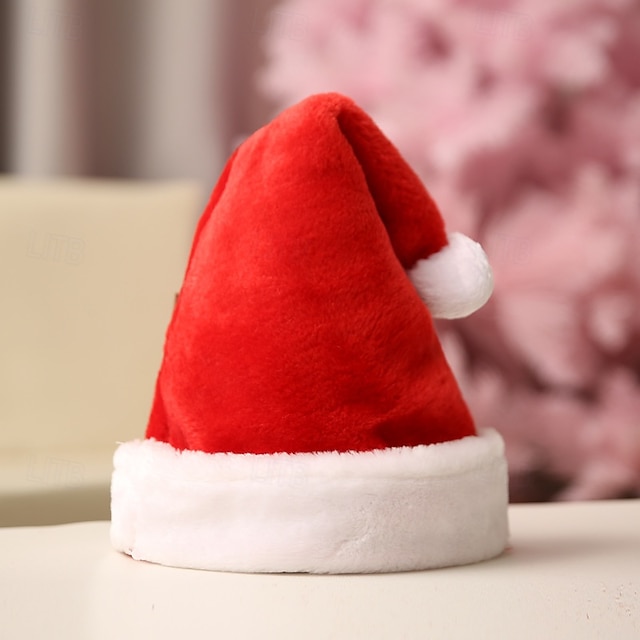  Kids Girls' Hats & Caps Basic Christmas Gifts Party Color Block Patchwork Red