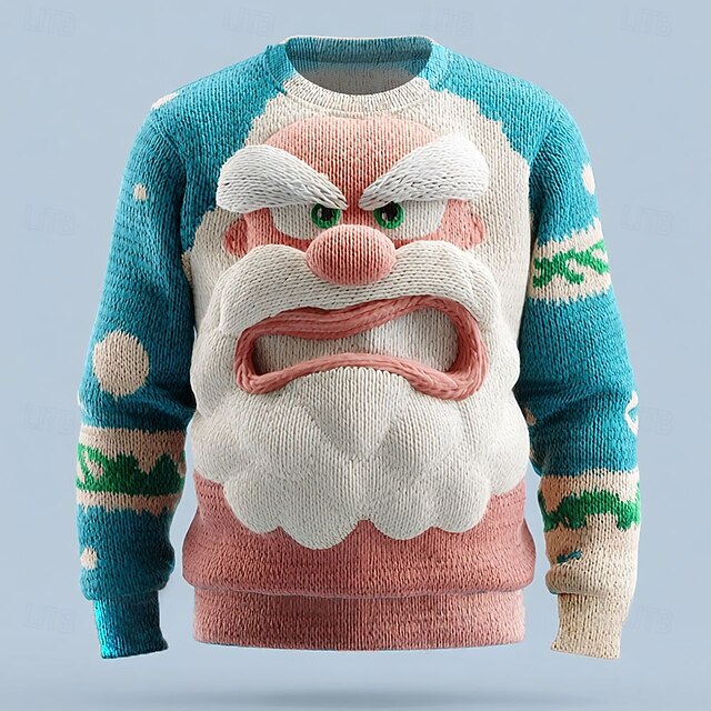 Pull De Noël Drôle Homme/femme - Sweat-shirt Imprimé Motifs Festifs, Col Rond, Manches Longues - Taille Grande