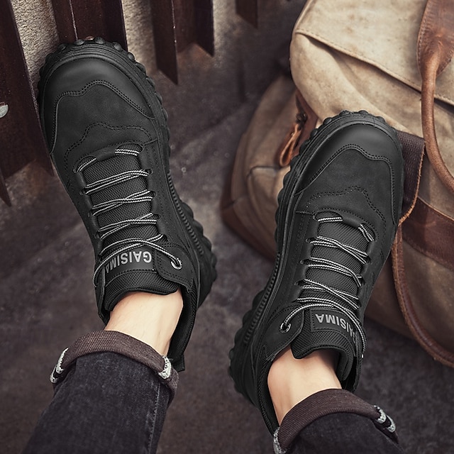 calçados esportivos pretos para caminhada masculinos – tênis duráveis para atividades ao ar livre, para corrida em trilha, caminhada e conforto diário