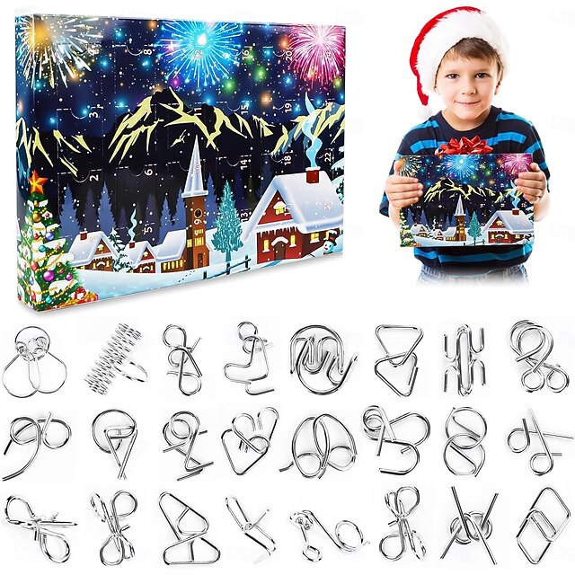 Christmas Advent Calendar 2026 Brain Teaser for Kids & Adults Luban ...