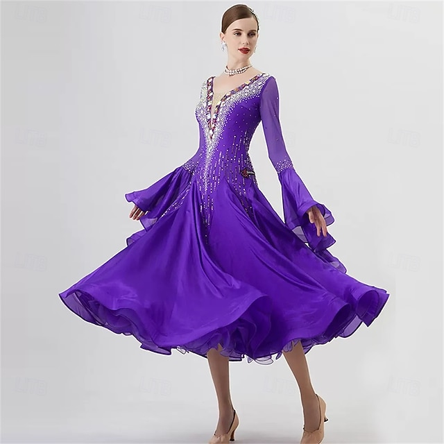 Robes de concours de danse latine une pièce pour femmes