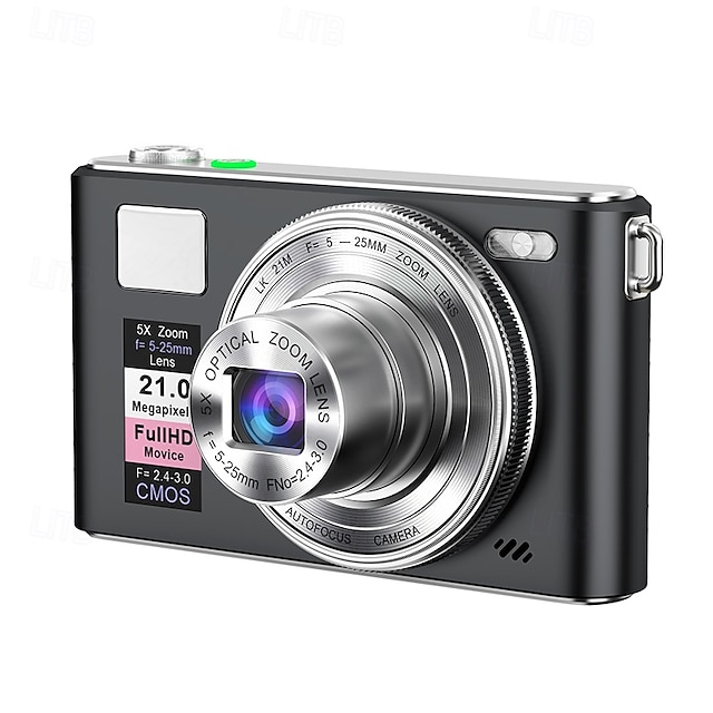  Nouvel appareil photo numérique 4K FHD 2025 avec carte de 64 Go, compact, petit et bon marché, appareil photo rechargeable, appareil photo à mise au point automatique 64 MP, très adapté à la