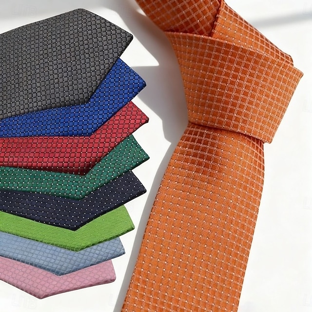  Men's Ties Classic Stripes and Plaid Formal Evening Date Party & Evening