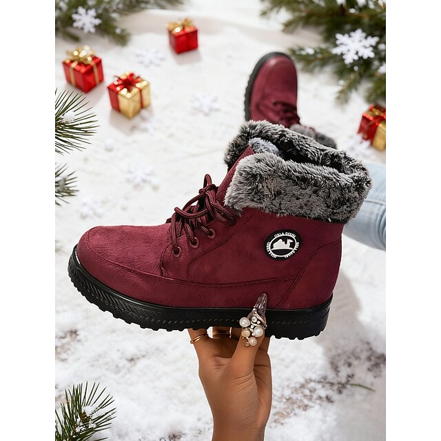 Sweat De Neige Kana Beach - Taille 38, Couleur Crème/fourrure Polaire Bordeaux - Occasion Porté 1 Fois