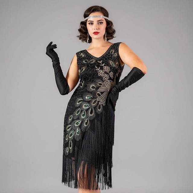 Ubaywey Deluxe Grünes Sundress Kleid – Ärmellos, Knielang, Mit Print, Für Halloween & Karneval (Damen)