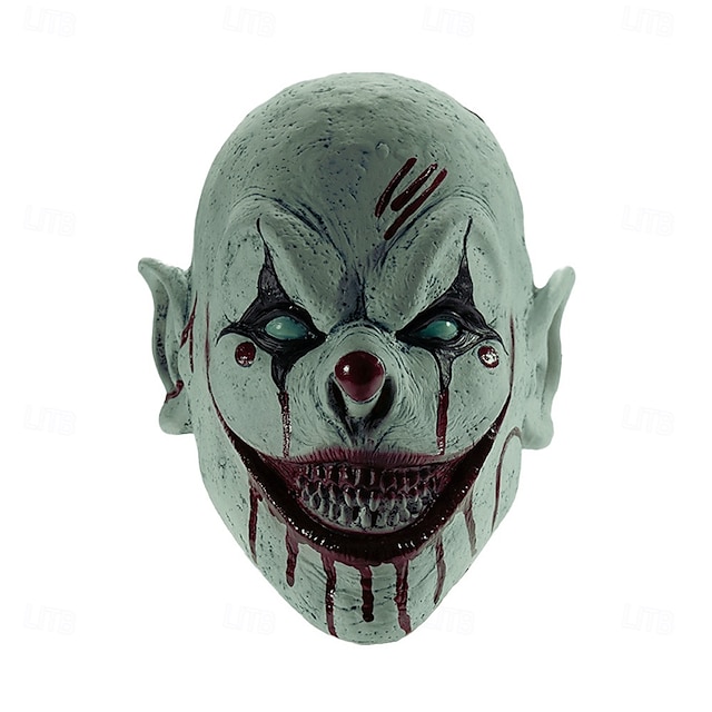  Payaso asesino Payaso malvado Máscara Accesorios de Halloween Horror Disfraz de miedo Víspera de Todos los Santos Adulto Hombre Mujer Víspera de Todos los Santos Carnaval Disfraces fáciles de