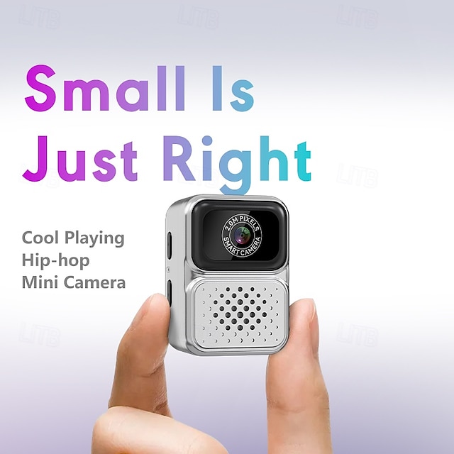  Mini cámara de llavero HD con capacidad para grabar fotos y videos, cámara digital para estudiantes del tamaño de un pulgar con pantalla IPS de 0,96 pulgadas.