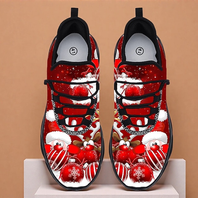  Ανδρικά αθλητικά παπούτσια με χριστουγεννιάτικο στολίδι – έντονο σχέδιο με κόκκινες και πράσινες πινελιές, ιδανικά για χριστουγεννιάτικα πάρτι και εορταστικές συγκεντρώσεις