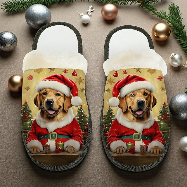  Weihnachts-Rentier-Hausschuhe für Herren – lustiges animiertes Design, kuscheliges Fellfutter, ideal als Weihnachtsgeschenk und für Komfort im Haus