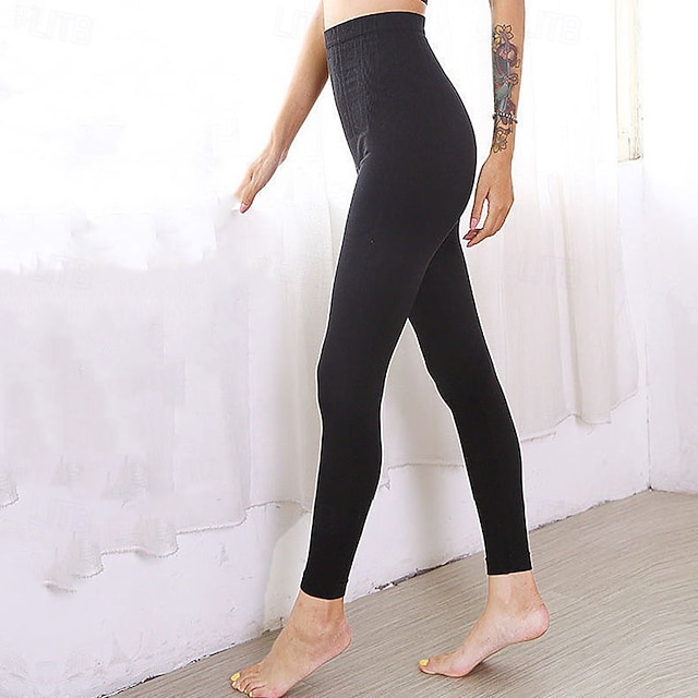  Per donna Snello Chinos Leggings Casual Collant Lunghezza intera Vita Alta Semplice Elastico in vita Confortevole Elasticizzato All'aperto Vacanza Casa Color carne Grigio chiaro Lilla Grigio Autunno