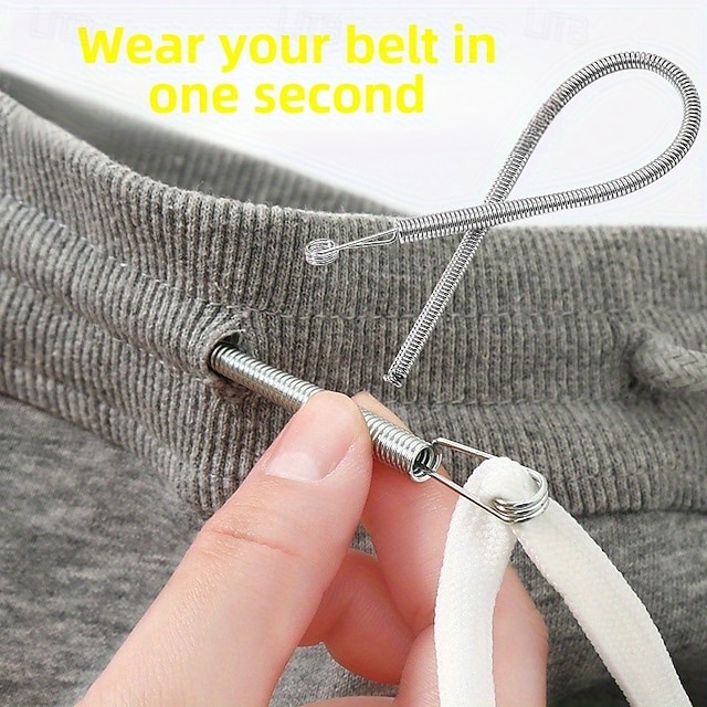 Bendable Spring Rope Threading Tool 5Pcs Spring Drawstring Threader Clip Rope Threading Tool Bendable ...