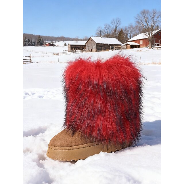 Bottes D'hiver Tecnica Native - Taille 39 EU (8.5 US), Fausse Fourrure Grise, Occasion Très Bon état