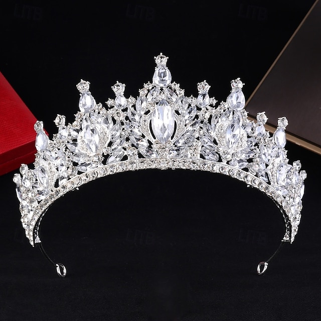  Crown Tiaras Hodepryd Legering Bryllup Bursdag Elegant søt stil Med Rhinsten Hodeplagg Hodeplagg