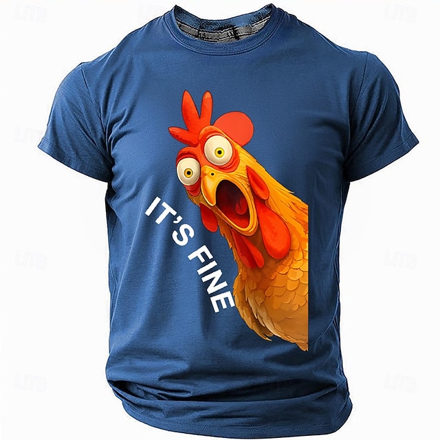  Camiseta divertida con un gallo, ideal para hombres. Un regalo perfecto para tu esposo o amigos.