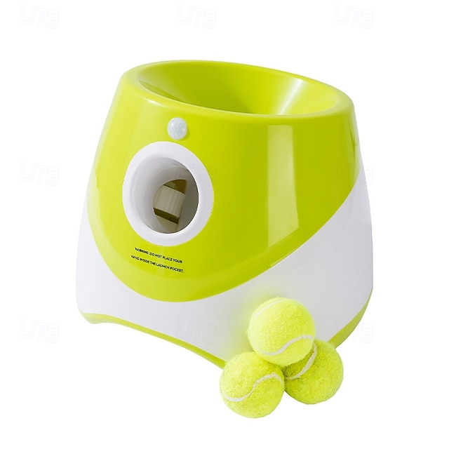  Dog Tennis Launcher Automatic Pet Dogs Chase Toy Mini Tennis Throwing Pinball