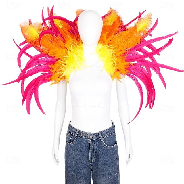 Rio Carnival Samba Accessories Carnival Feather Shoulder Shrug - Pink ...