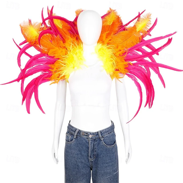 Rio Carnival Samba Accessories Carnival Feather Shoulder Shrug - Pink ...