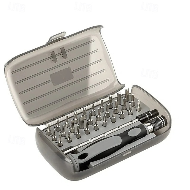  Jeu de tournevis magnétique 32 en 1 avec étui, comprend un kit d'outils de réparation de précision 30 bits, un outil de tournevis torx pour bijoutiers, montres, téléphones, ordinateurs portables,